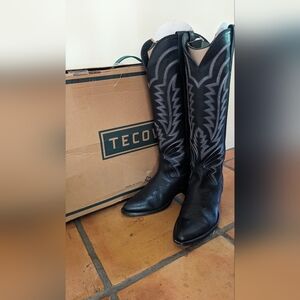 Women’s Tecovas “The Abby” Black Tall Cowboy Boots